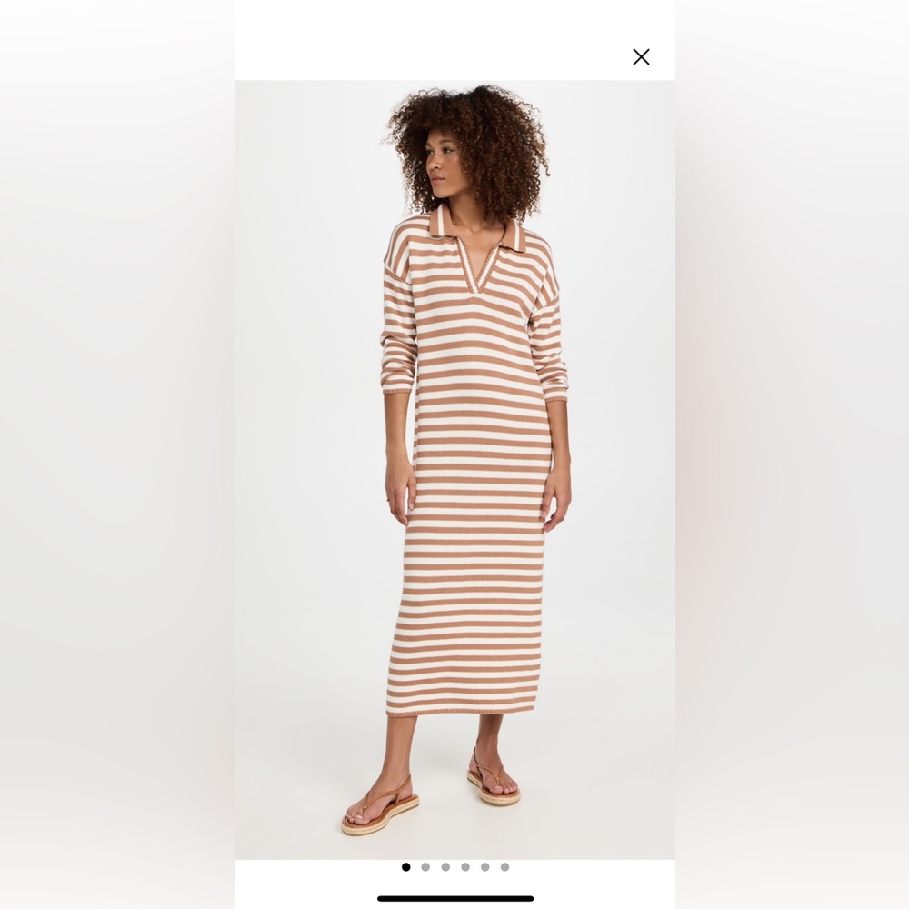 Women’s Stripe Polo Maxi Dress